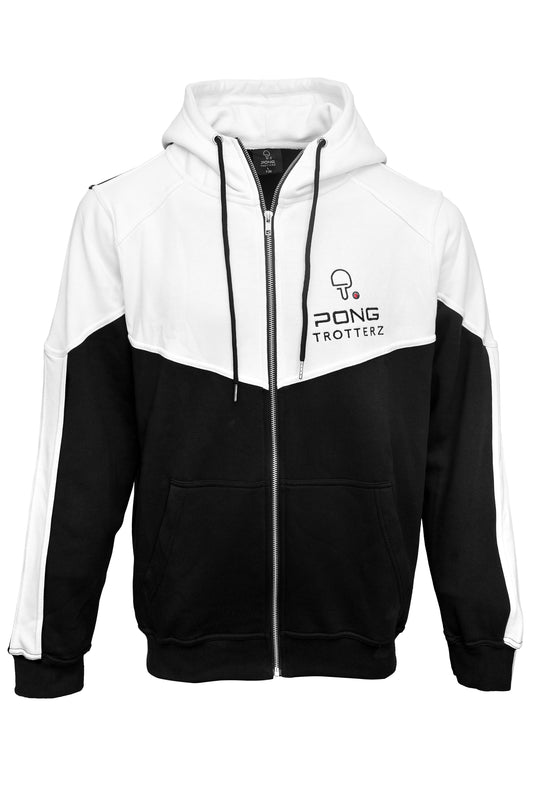 Pong Trotterz Black/White Zip-thru Hoodie